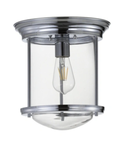 Jonathan Y Savannah 10.25in Metal Glass Led Flush Mount In Gray