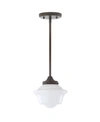 Jonathan Y Kurtz 9.5" Adjustable Drop Led Pendant In Oil Rubbed Bronze