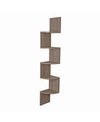 Danya B . Large Rustic Weathered Oak Laminate Corner Wall Mount Shelf In Beige