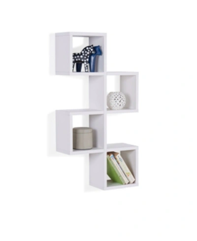 Danya B . Cubby Chessboard Wall Shelf In White