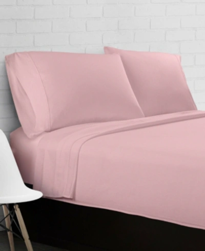 Ella Jayne 300 Thread Count Cotton Percale Deep Pocket 4 Piece Sheet Set, Full Bedding In Blush