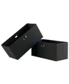 Winsome Torino 2-pc Set Folding Fabric Baskets In Black