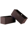 Winsome Torino 2-pc Set Folding Fabric Baskets Chocolate In Chocolate