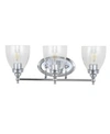 Jonathan Y Marais 22.5" 3-light Led Wall Sconce In Chrome