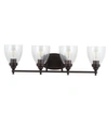 Jonathan Y Marais 30in 4-light Metal Glass Led Wall Sconce In Oil Rubbed Bronze