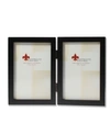 Lawrence Frames Hinged Double Black Wood Picture Frame - Gallery Collection - 4" X 6" In Black
