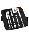 Berghoff Cubo 6-pc. Stainless Steel Bbq Set With Folding Bag In Black