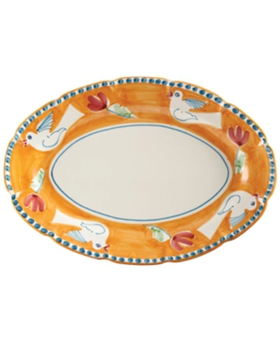 Vietri Campagna Oval Platter In Orange