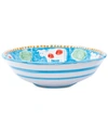 Vietri Campagna Mucca Large Serving Bowl In Aqua
