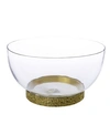 CLASSIC TOUCH 10" GLASS BOWL WITH MOSAIC BASE