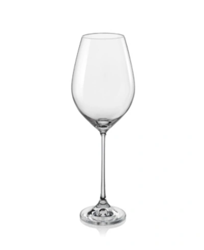 Red Vanilla Viola Burgundy Wine Glass 19 Oz, Set Of 6 In Clear