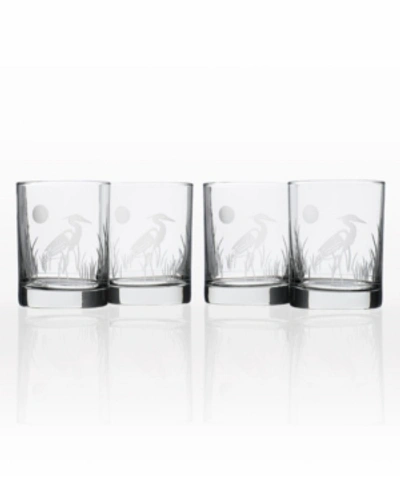 Rolf Glass Heron Double Old Fashioned 14oz - Set Of 4 Glasses In No Color