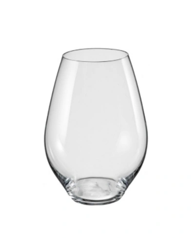 Red Vanilla Saloma Stemless Red Wine Glass 19.5 Oz, Set Of 6 In Clear