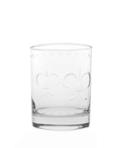 Rolf Glass Fleur De Lis Double Old Fashioned 14oz - Set Of 4 Glasses In No Color