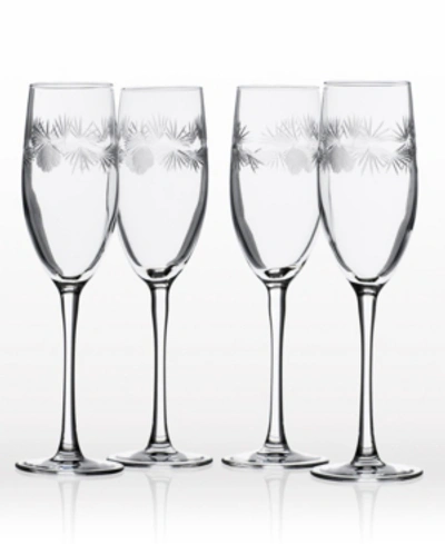 Rolf Glass Icy Pine Flute 8oz - Set Of 4 Glasses In No Color