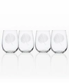Rolf Glass Aspen Leaf Stemless Wine Tumbler 17oz - Set Of 4 Glasses In No Color