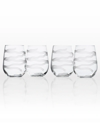 Rolf Glass Good Vibrations Stemless 17oz - Set Of 4 Glasses In No Color