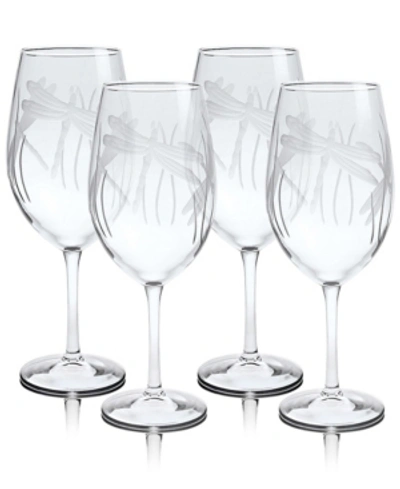Rolf Glass Dragonfly All Purpose Wine 18oz - Set Of 4 Glasses In No Color