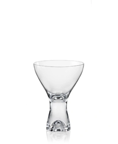 Red Vanilla Samba Martini Dessert Glass 11 Oz, Set Of 6 In Clear