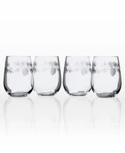Rolf Glass Icy Pine Stemless 17oz - Set Of 4 Glasses In No Color