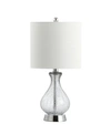 Jonathan Y Playa 21" Glass Led Table Lamp In Clear/chrome