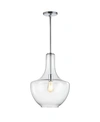 Jonathan Y Watts 13.25" Led Pendant In Chrome/clear