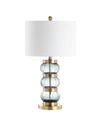 Jonathan Y Linna 27.5" Table Lamp In Smoked Grey/brass Gold