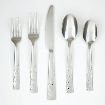 Cambridge Blossom Sand 20-piece Flatware Set, Service For 4 In Silver