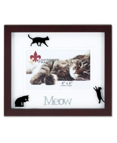 Lawrence Frames Walnut Wood Meow Picture Frame In Brown