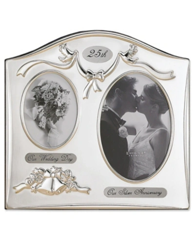 Lawrence Frames Satin Silver And Brass Plated 2 Opening Picture Frame - 25 Th Anniversary Design