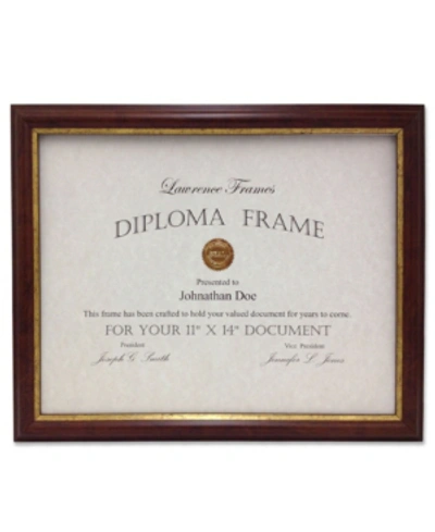 Lawrence Frames 185111 Walnut And Gold Document Picture Frame In Brown