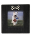 Lawrence Frames Black Wash Dog Frame With Bone Ornament In Black