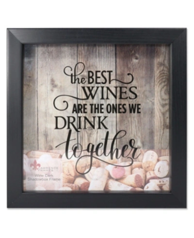 Lawrence Frames Black Shadow Box Wine Cork Holder