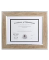 Lawrence Frames Dual Use Blonde 11" X 14" Certificate Picture Frame With Double Bevel Cut Matting For Document In Natural