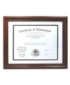 Lawrence Frames Dual Use Walnut 11" X 14" Certificate Picture Frame With Double Bevel Cut Matting For Document In Brown
