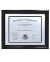 Lawrence Frames Dual Use Black 11" X 14" Certificate Picture Frame With Double Bevel Cut Matting For Document In Black