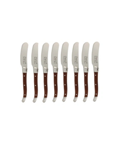 French Home Set Of 8 Laguiole Spreaders In Wood Grain