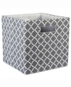 Design Imports 11' Square Storage Bin In Grey