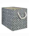 Design Imports 17" Rectangle Stained Glass Storage Bin In Grey