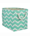 Design Imports Design Import Storage Bin Chevron, Rectangle In Turquoise