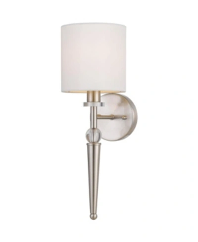 Aflighting Af Lighting Merritt Wall Sconce In Satin Nickel/crystal