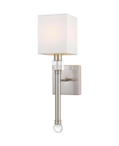 Aflighting Af Lighting Sheridan Wall Sconce In Satin Nickel/crystal