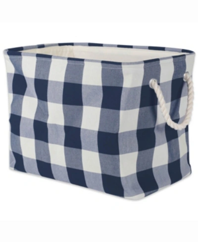 Design Imports Storage Bin Buffalo Check, Rectangle In Navy