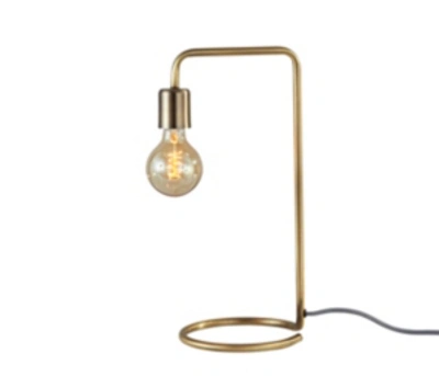 Adesso Morgan Desk Lamp With Vintage Bulb In Antique Brass
