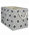 Design Imports Design Import Storage Bin Ikat, Rectangle In Grey