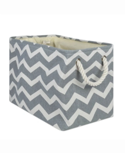 Design Imports Design Import Storage Bin Chevron, Rectangle In Grey