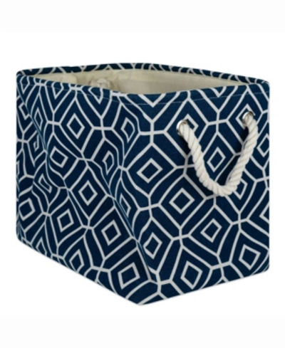 Design Imports Design Import Storage Bin Stained Glass, Rectangle In Navy