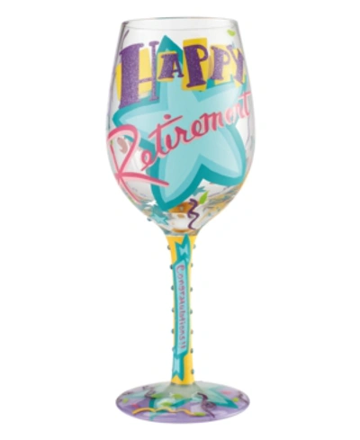 Enesco Lolita Happy Retirement Wine Glass In Multi