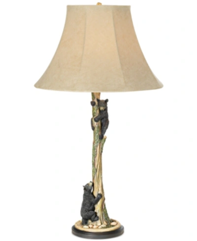 Pacific Coast Climbing Bears Table Lamp In Natural