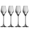 Belleek Pottery Erne Sherry Glass Set Of 4 In Clear